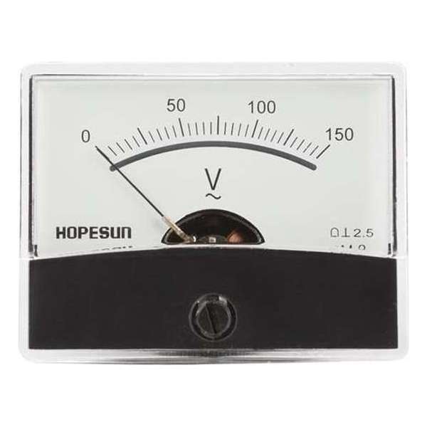 Analoge Paneelmetervoor Ac Spanningsmetingen 150V Ac / 60 X 47Mm Analoge Paneelmetervoor Ac Spanningsmetingen 150V Ac / 60 X 47Mm
