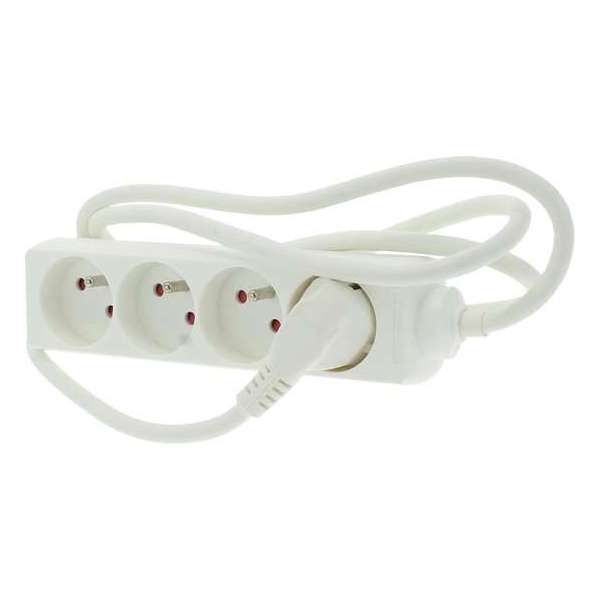 TQ4U stekkerdoos 4-voudig MET PENAARDE | 3 x 1.5mm² | aansluitkabel 1.5 mtr | belastbaar tot 3600 watt | wit TQ4U stekkerdoos 4-voudig MET PENAARDE | 3 x 1.5mm² | aansluitkabel 1.5 mtr | belastbaar tot 3600 watt | wit