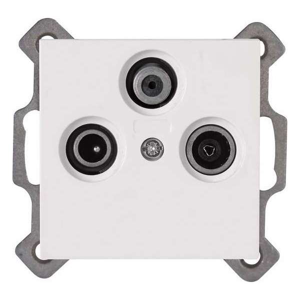 KOPP - Televisie/Radio/Satelliet Contactdoos - Wandcontactdoos Coax - Athenis - Inbouw - Helder Glans Wit - BES LED KOPP - Televisie/Radio/Satelliet Contactdoos - Wandcontactdoos Coax - Athenis - Inbouw - Helder Glans Wit - BES LED