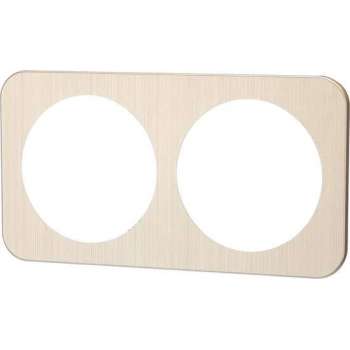 Afdekraam - Aigi Jura - 2-voudig - Rond - Aluminium - Goud - BES LED