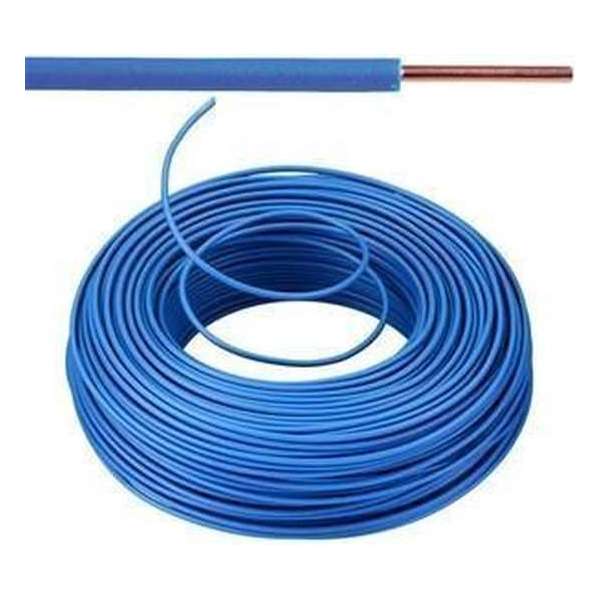 VOB draad / VD draad 2,5 mm² Eca - blauw (H07V-U) - rol 100 meter VOB draad / VD draad 2,5 mm² Eca - blauw (H07V-U) - rol 100 meter