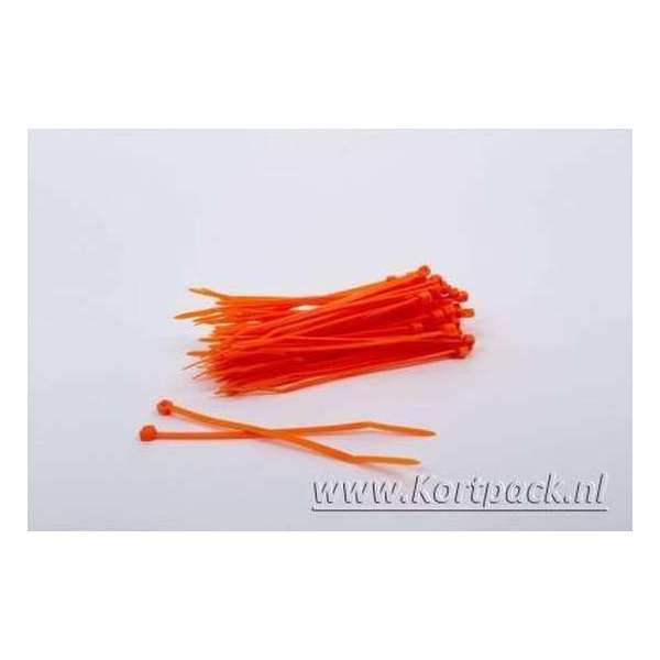 1000 stuks Oranje kabelbinders 2.5mm breed x 200mm lang (099.0415) 1000 stuks Oranje kabelbinders 2.5mm breed x 200mm lang (099.0415)