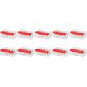 Lasklem Slim Set 10 Stuks - 5 Polig met Klemmetjes - Rood