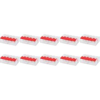 Lasklem Slim Set 10 Stuks - 5 Polig met Klemmetjes - Rood