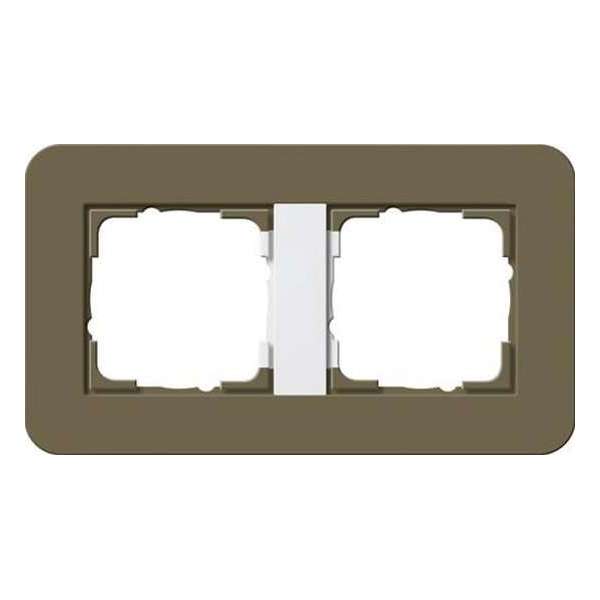 Gira E3 Umbra/wit Afdekraam 2 voudig 212416 Gira E3 Umbra/wit Afdekraam 2 voudig 212416