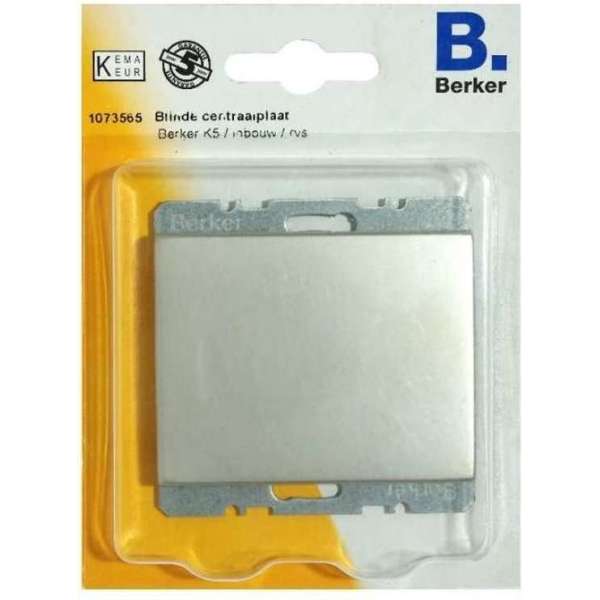 BERKER blinde centraalplaat, inbouw | RVS BERKER blinde centraalplaat, inbouw | RVS