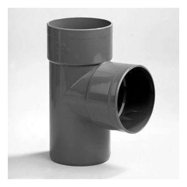 Stroom T-stuk 2x lijmmof 1x spie 90° PVC keurmerk BRL52100 125mm Stroom T-stuk 2x lijmmof 1x spie 90° PVC keurmerk BRL52100 125mm