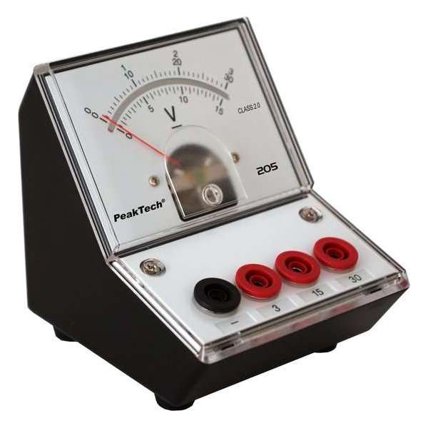 PeakTech 205-06 Analoog Instrument - 0...3V/15V/30V DC PeakTech 205-06 Analoog Instrument - 0...3V/15V/30V DC