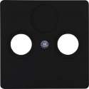 KOPP - Afdekplaat/Centraalplaat - Paris - Televisie/Radio - Coax - Mat Zwart - BES LED