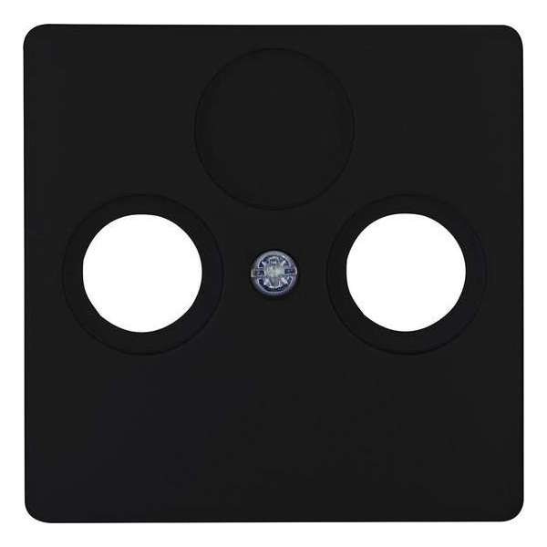 KOPP - Afdekplaat/Centraalplaat - Paris - Televisie/Radio - Coax - Mat Zwart - BES LED KOPP - Afdekplaat/Centraalplaat - Paris - Televisie/Radio - Coax - Mat Zwart - BES LED