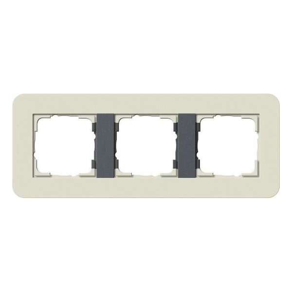 Gira E3 Zand/antraciet Afdekraam 3 voudig 213427 Gira E3 Zand/antraciet Afdekraam 3 voudig 213427