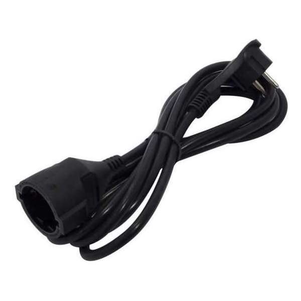 CHACON Verlengkabel 3 m HO5VVF 3x1,5 mm2 zwart met platte stekker CHACON Verlengkabel 3 m HO5VVF 3x1,5 mm2 zwart met platte stekker