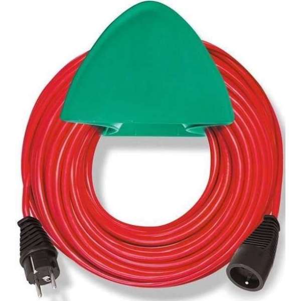 BRENNENSTUHL Rood verlengsnoer 15m H05VV-F 3G1.5 met muurbeugel BRENNENSTUHL Rood verlengsnoer 15m H05VV-F 3G1.5 met muurbeugel