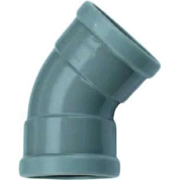 Wavin PVC Bocht 45° manchet - 2 x mof 110 mm Wavin PVC Bocht 45° manchet - 2 x mof 110 mm