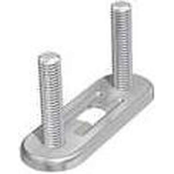FLAM grondplaat v/beugelbev BMD, staal, diam 70mm, (bxl) 25x96mm FLAM grondplaat v/beugelbev BMD, staal, diam 70mm, (bxl) 25x96mm