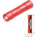 Nylon doorverbinder met venster Rood 25st - Kabelschoen - AMP connector