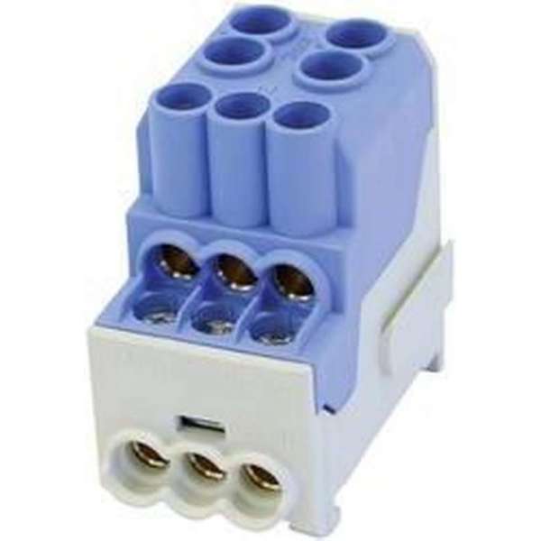 HoraeTec 080010-1-4 Onderverdeelblok Blauw 1-polig HoraeTec 080010-1-4 Onderverdeelblok Blauw 1-polig