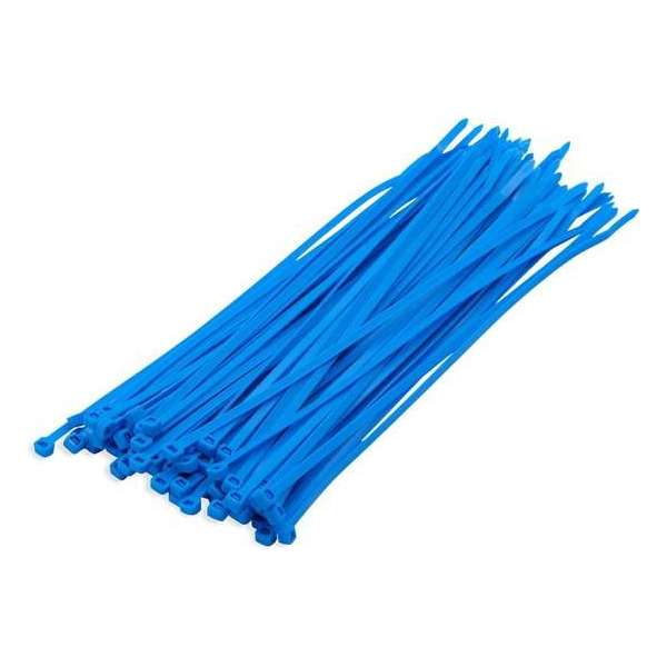 400x stuks kabelbinder / tie rips nylon blauw 20 x 0,36 cm - bundelbanden - tiewraps / tie ribs / kabelbinders 400x stuks kabelbinder / tie rips nylon blauw 20 x 0,36 cm - bundelbanden - tiewraps / tie ribs / kabelbinders