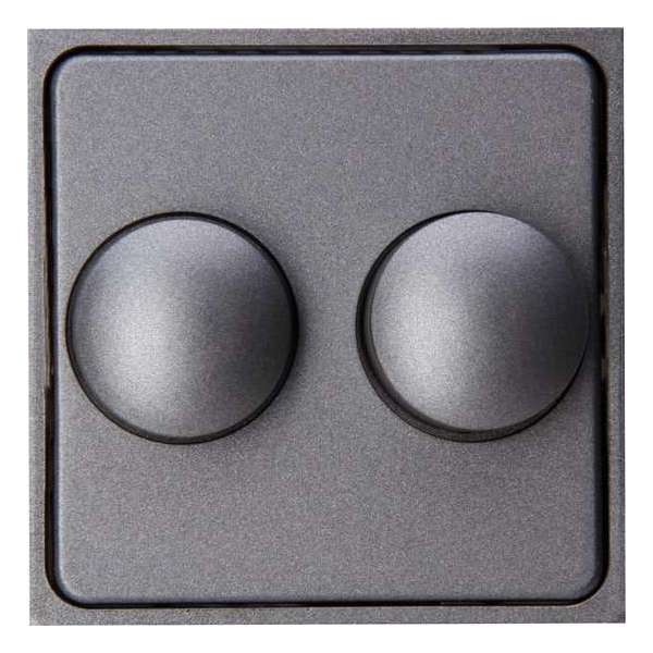 KOPP - Afdekplaat/Centraalplaat - Athenis - DUO Dimmer - Mat Antraciet - BSE KOPP - Afdekplaat/Centraalplaat - Athenis - DUO Dimmer - Mat Antraciet - BSE