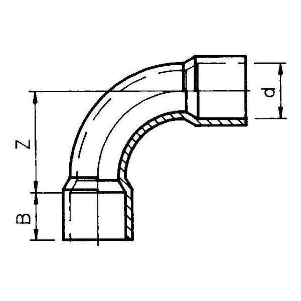 Bocht 90° lijm 110 mm Bocht 90° lijm 110 mm