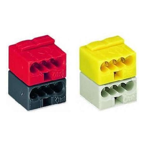 WAGO 243-211 Lasklem Flexibel: - Massief: 0.28-0.5 mm² Aantal polen: 8 50 stuk(s) Donkergrijs, Rood WAGO 243-211 Lasklem Flexibel: - Massief: 0.28-0.5 mm² Aantal polen: 8 50 stuk(s) Donkergrijs, Rood