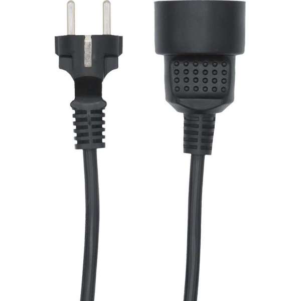 Verlengsnoer - 5 meter - Indoor - 3G1.5 - IP20 - Penaarde - Zwart - Verlengkabel Verlengsnoer - 5 meter - Indoor - 3G1.5 - IP20 - Penaarde - Zwart - Verlengkabel