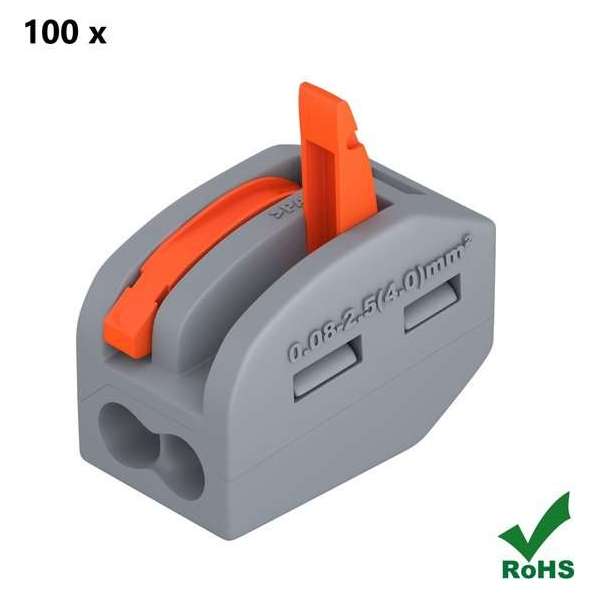 100 x LASKLEM 2 PORT - CONNECTOR 450V_32A 18_12AWG 2_0_08_2_5mm 100 x LASKLEM 2 PORT - CONNECTOR 450V_32A 18_12AWG 2_0_08_2_5mm