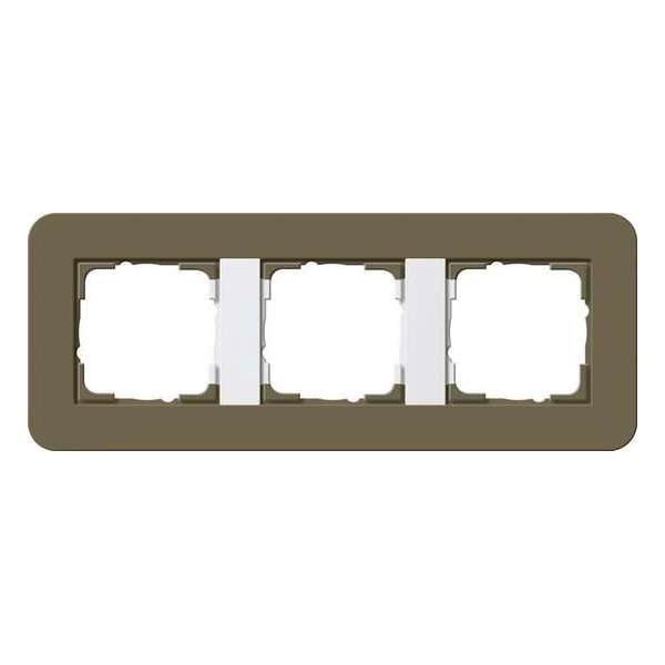Gira E3 Umbra/wit Afdekraam 3 voudig 213416 Gira E3 Umbra/wit Afdekraam 3 voudig 213416