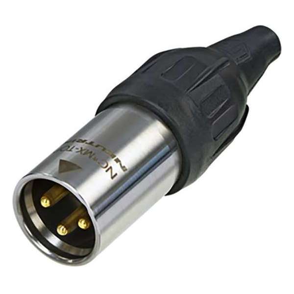 Neutrik NTR-NC3MX-T Connector Xlr Male Metaal Zwart/zilver Neutrik NTR-NC3MX-T Connector Xlr Male Metaal Zwart/zilver