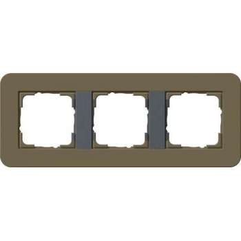Gira E3 Umbra/antraciet Afdekraam 3 voudig 213426
