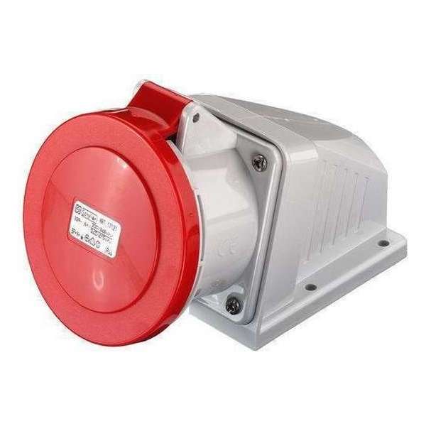 ABL Wandcontactdoos 5p. 32A-380Vrood d52s31 ABL Wandcontactdoos 5p. 32A-380Vrood d52s31