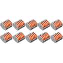 Lasklem Set 10 Stuks - 5 Polig met Klemmetjes - Grijs/Oranje - BES LED