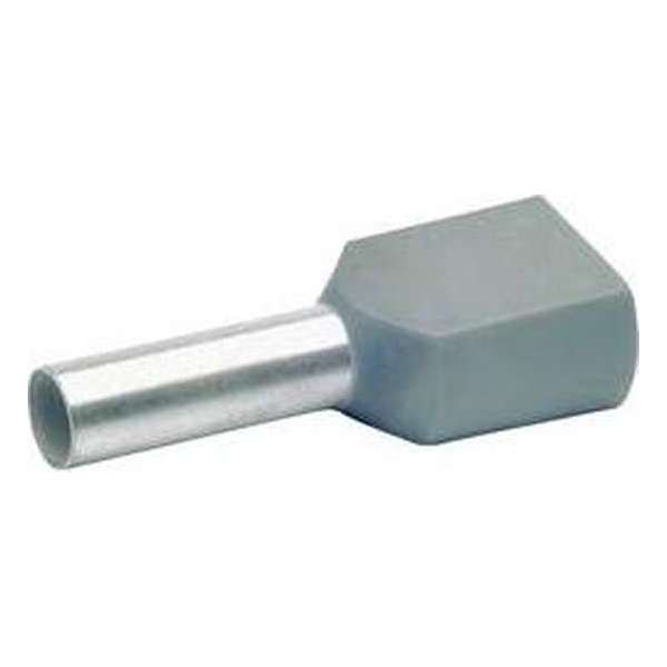 Klauke 87412 Dubbele adereindhuls 4 mm² Deels geïsoleerd Grijs 100 stuk(s) Klauke 87412 Dubbele adereindhuls 4 mm² Deels geïsoleerd Grijs 100 stuk(s)