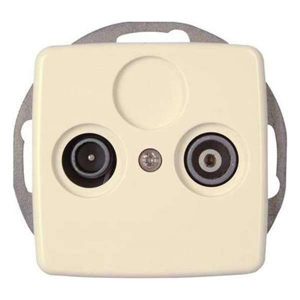 KOPP model Rivo, dubbel coax-stopcontact, inbouw | CREME KOPP model Rivo, dubbel coax-stopcontact, inbouw | CREME