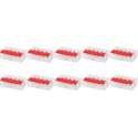 Lasklem Slim Set 10 Stuks - 5 Polig met Klemmetjes - Rood - BES LED