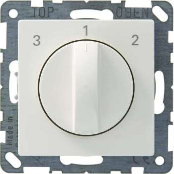 Merten System M Ventilatorschakelaar - Inbouw - 3 standen - Wit