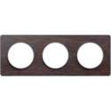 Afdekraam Odace Touch 3V - Wenge/Aluminium - Schneider Electric - S530806P