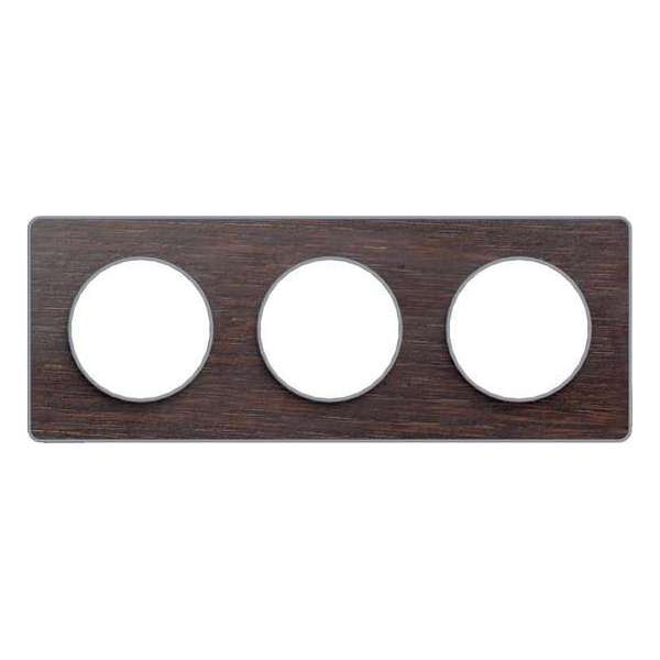 Afdekraam Odace Touch 3V - Wenge/Aluminium - Schneider Electric - S530806P Afdekraam Odace Touch 3V - Wenge/Aluminium - Schneider Electric - S530806P