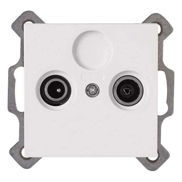 KOPP - Televisie/Radio Contactdoos - Wandcontactdoos Coax - Athenis - Inbouw - Helder Glans Wit - BES LED KOPP - Televisie/Radio Contactdoos - Wandcontactdoos Coax - Athenis - Inbouw - Helder Glans Wit - BES LED