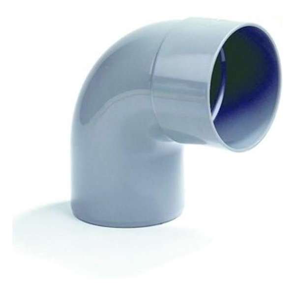 Dyka Bocht 1x lijmmof 1x spie 90° PVC keurmerk BRL52100 110mm Dyka Bocht 1x lijmmof 1x spie 90° PVC keurmerk BRL52100 110mm