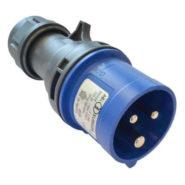 Stekker Cee Norm 230V 16A 2P + Aarde Blauw Stekker Cee Norm 230V 16A 2P + Aarde Blauw