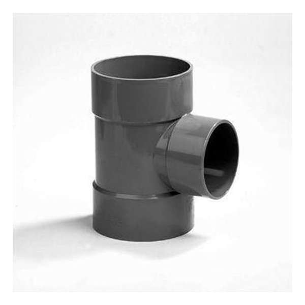 Verloop T-stuk 3x lijmmof 90° PVC keurmerk BRL52100 110 x 40mm Verloop T-stuk 3x lijmmof 90° PVC keurmerk BRL52100 110 x 40mm