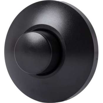 EcoDim - LED Vloerdimmer - ECO-DIM.09 - Fase Afsnijding RC - Enkel Knop - 0-50W - Rond - Mat Zwart