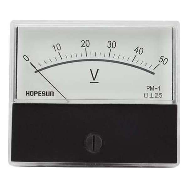 Analoge Paneelmetervoor Dc Spanningsmetingen 50V Dc / 70 X 60Mm Analoge Paneelmetervoor Dc Spanningsmetingen 50V Dc / 70 X 60Mm