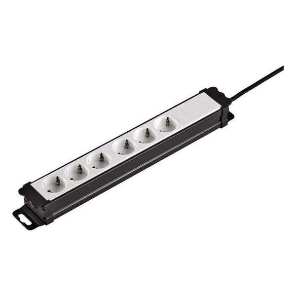 Hama Distribution Panel Mid Class, 6 way, 45° 6 AC-uitgang(en) 2 m Zwart, Wit Hama Distribution Panel Mid Class, 6 way, 45° 6 AC-uitgang(en) 2 m Zwart, Wit