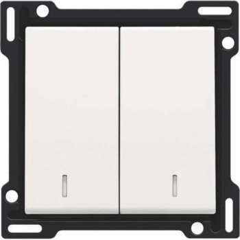 Niko - Afwerkingsset Serieschakelaar met Lens White coated