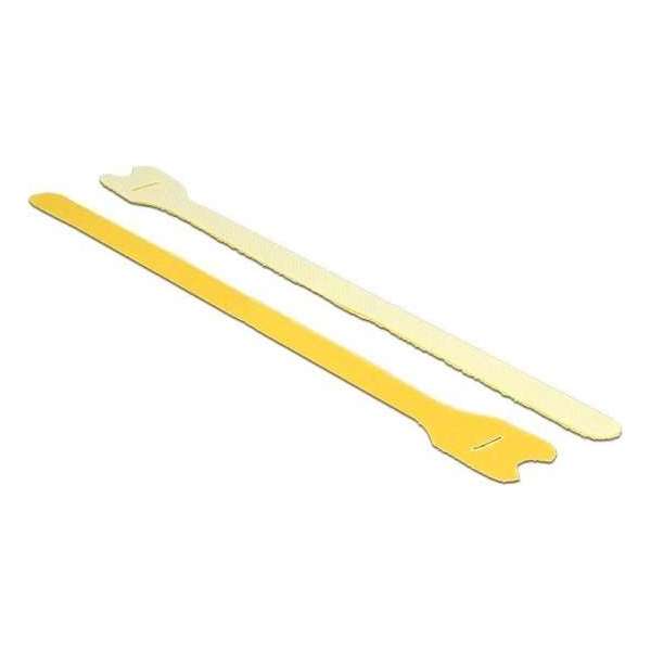 DeLOCK Klittenband kabelbinders 300mm x 12mm / geel (10 stuks)