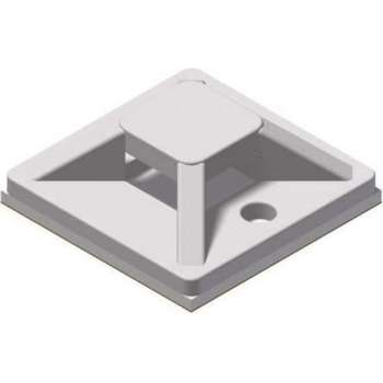Tie-Wrap Kabelbinderhouder 28x28 mm 100 Stuks Zelfklevend Wit