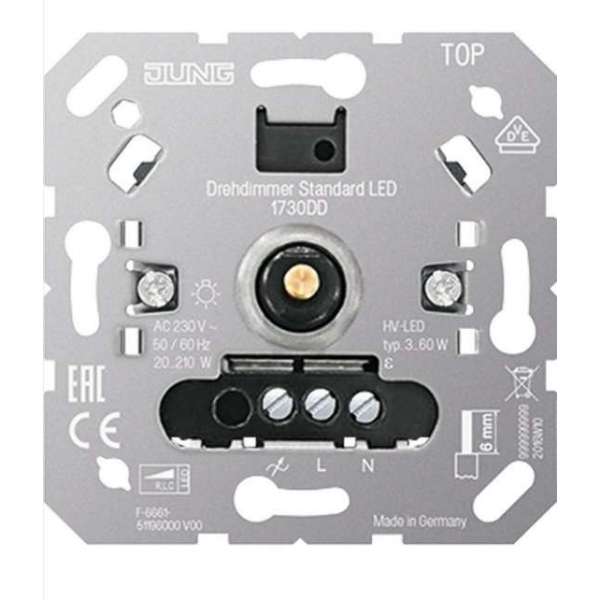 JUNG 1730DD LED dimmer druk/draai JUNG 1730DD LED dimmer druk/draai