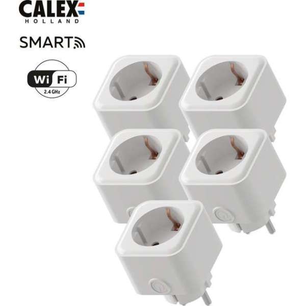 Calex Smart Home - slimme Wifi stekker (smart plug) - set van 5 - bedienen met Amazon Alexa, Google Home, Calex Smart App Calex Smart Home - slimme Wifi stekker (smart plug) - set van 5 - bedienen met Amazon Alexa, Google Home, Calex Smart App